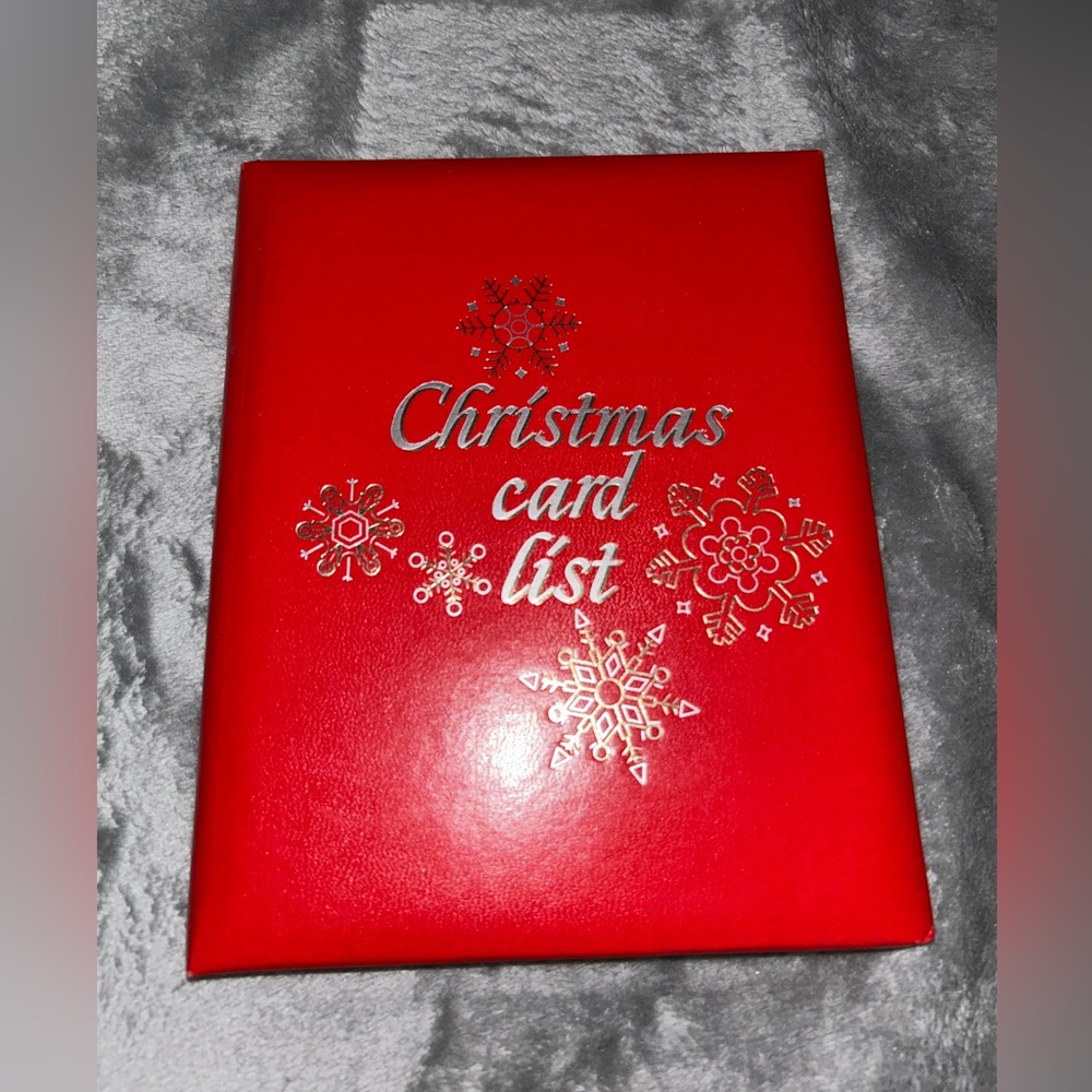 Vintage Christmas Card List Organizer Book 1960'S - Red Cover